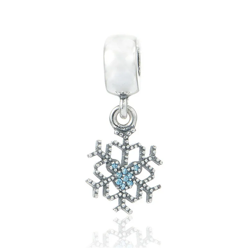 925 Sterling Silver Winter Crystal Snowflake Dangle Beads European Style DIY Jewelry Fits Silver Charm Bracelets & Choker
925 Sterling Silver Winter Crystal Snowflake Dangle Beads European Style DIY Jewelry Fits Silver Charm Bracelets & Choker