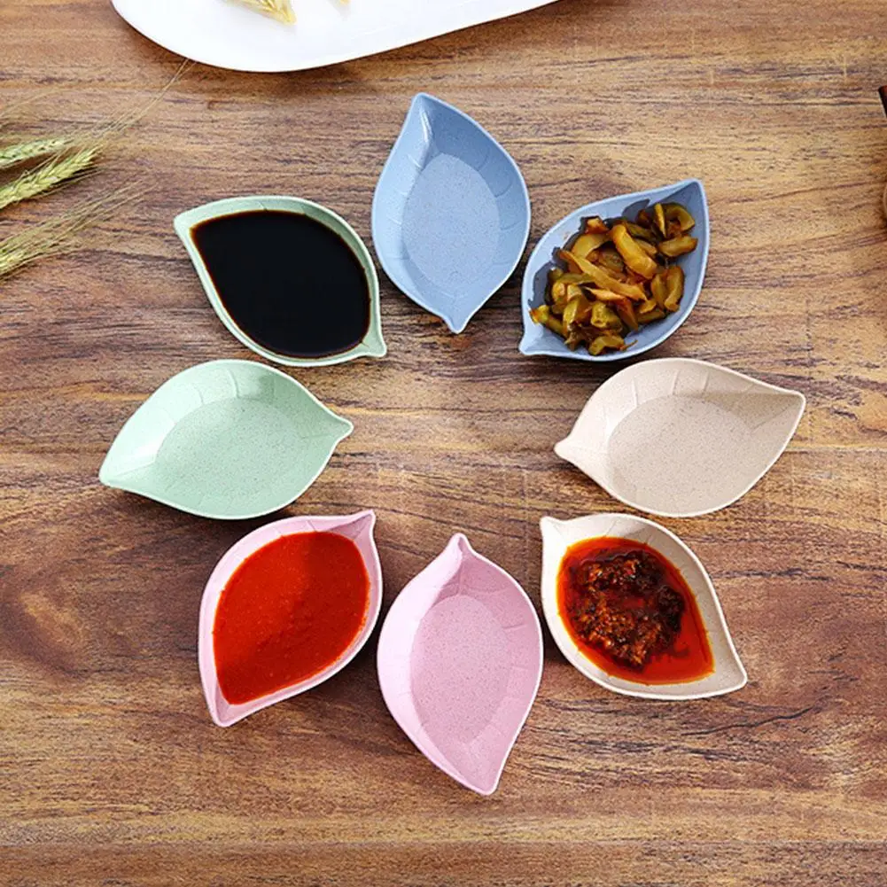 Creative Leaf Shape Wheat Straw Seasoning Dish Soy Tomato Sauce Salt Vinegar Flavor Spices Plate Seasoning Dish Mini Plate Tool
Creative Leaf Shape Wheat Straw Seasoning Dish Soy Tomato Sauce Salt Vinegar Flavor Spices Plate Seasoning Dish Mini Plate Tool