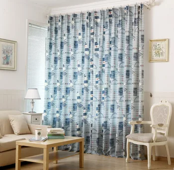 New pastoral printed curtains blue sailing cloth fabric living room balcony bedroom curtains
New pastoral printed curtains blue sailing cloth fabric living room balcony bedroom curtains