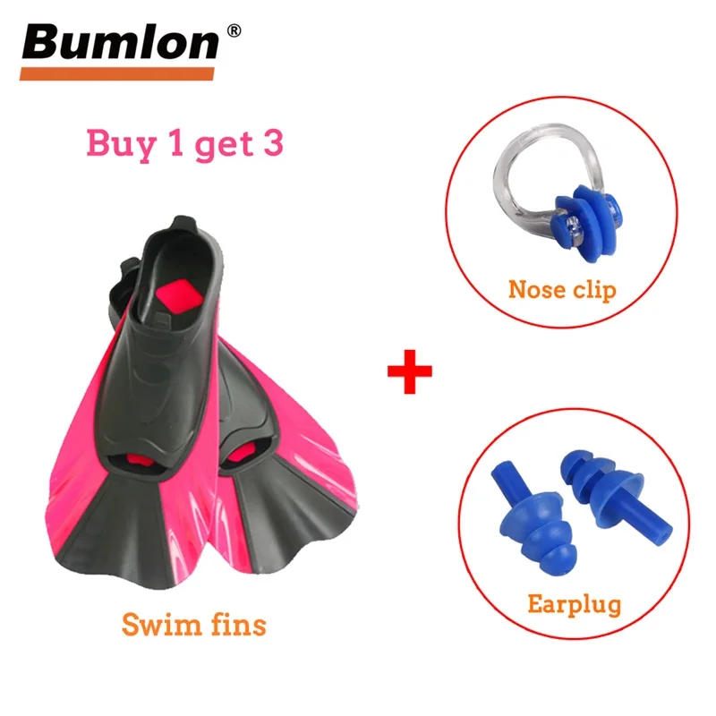 Swimming Fins Adult Kid Snorkeling Flipper Diving Fins with Nose Clip and Earplug Equipment Portable Short Frog Shoes 15-0027
Swimming Fins Adult Kid Snorkeling Flipper Diving Fins with Nose Clip and Earplug Equipment Portable Short Frog Shoes 15-0027