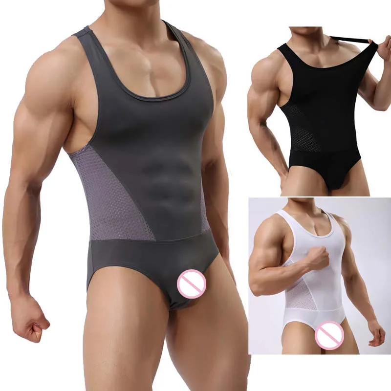 Mens Wrestling Singlet Mesh Male Underwear Shapers Men's Leotard Bodysuits Tight Suits Body Building Men Singlet New
Mens Wrestling Singlet Mesh Male Underwear Shapers Men's Leotard Bodysuits Tight Suits Body Building Men Singlet New