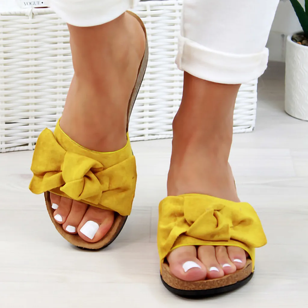 Wood Slippers Women Rome Beach Shoes Summer Bow Slipper Big Size Flock Low Heel Flat Shoes Party Big Size Mujer Slides Open Toe
Wood Slippers Women Rome Beach Shoes Summer Bow Slipper Big Size Flock Low Heel Flat Shoes Party Big Size Mujer Slides Open Toe