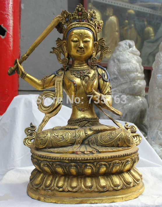 xiuli 001922 Chinese Tibet Tibetan Buddhism Gilt Bronze statue Manjushri Buddha Sculpture
xiuli 001922 Chinese Tibet Tibetan Buddhism Gilt Bronze statue Manjushri Buddha Sculpture