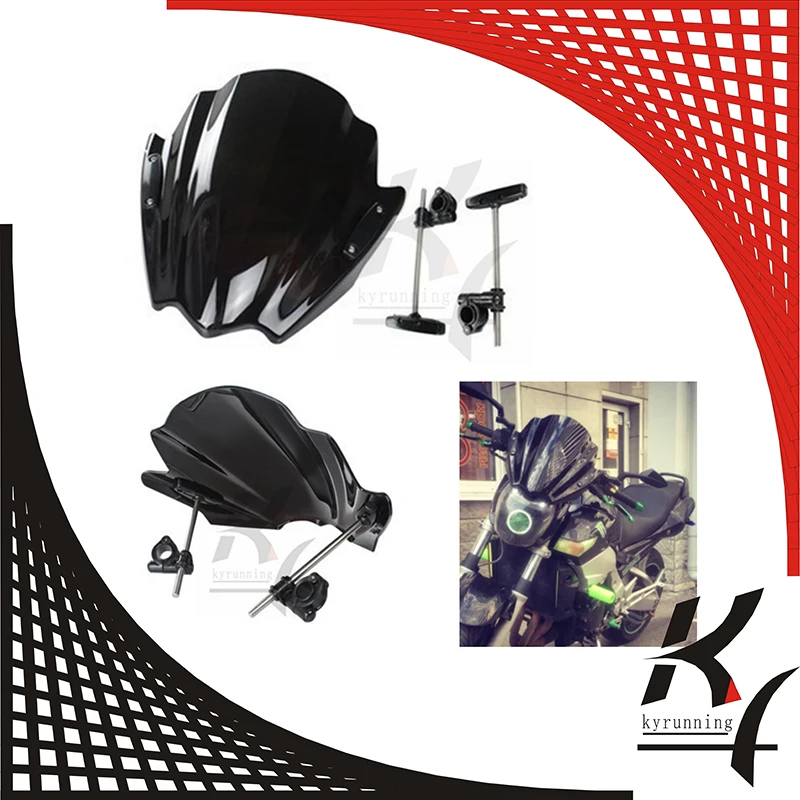 Universal Black Motorcycle Windshield Windscreen 7/8" & 1" Handlebar Mount For Harley Honda BMW Yamaha KTM
Universal Black Motorcycle Windshield Windscreen 7/8" & 1" Handlebar Mount For Harley Honda BMW Yamaha KTM