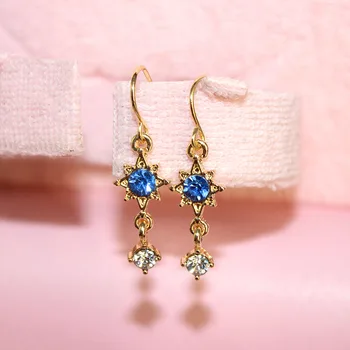 SANSUMMER Jewelry Sets New Style Women Vintage Necklace Earrings Blue Gem Girls Necklace Stars Shiny Earrings Accessories 5203
SANSUMMER Jewelry Sets New Style Women Vintage Necklace Earrings Blue Gem Girls Necklace Stars Shiny Earrings Accessories 5203