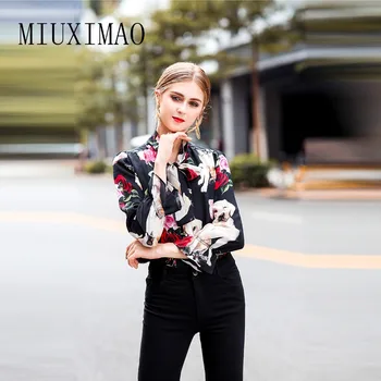 2018 Newest Spring & Summer High Quality Vintage Blouse Women Turn-down Collar Full Sleeve Bow Floral Print Shirt Fashion Tops
2018 Newest Spring & Summer High Quality Vintage Blouse Women Turn-down Collar Full Sleeve Bow Floral Print Shirt Fashion Tops