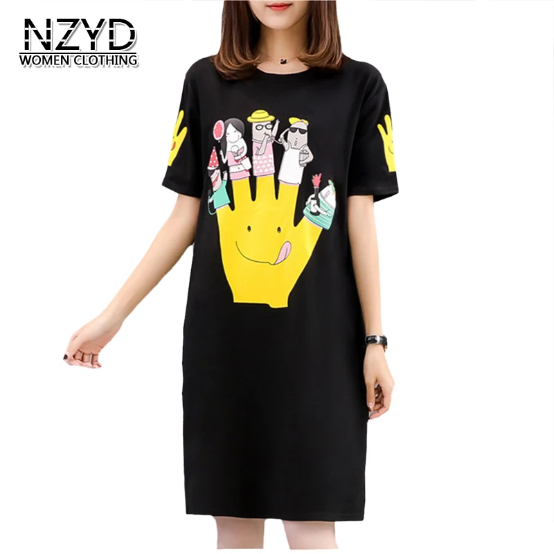 Women T shirt Dress 2019 New style Fashion O-neck Pullover Short sleeve Printed Summer Dress Loose S-5XL Plus-size Dress NZYD330
Women T shirt Dress 2019 New style Fashion O-neck Pullover Short sleeve Printed Summer Dress Loose S-5XL Plus-size Dress NZYD330
