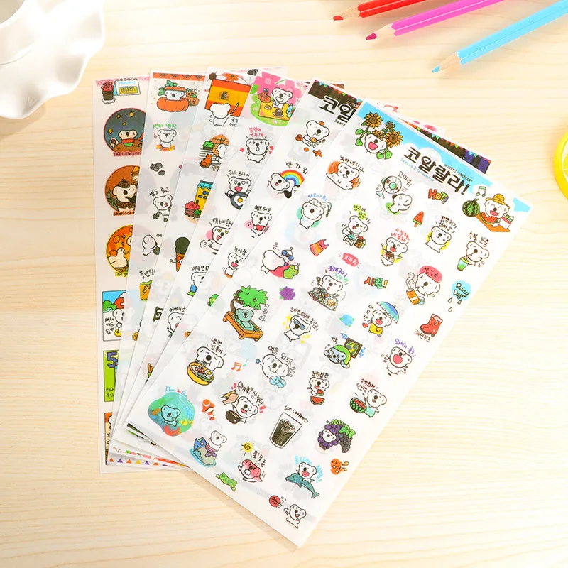1set BZNVN Cute cartoon transparent koala diary book stickers stickers paper children's mobile phone decoration
1set BZNVN Cute cartoon transparent koala diary book stickers stickers paper children's mobile phone decoration