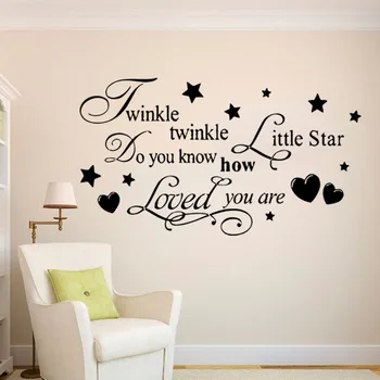 Art fashion design name quote cheap vinyl twinkle star beautiful wall sticker removable fashion cartoon love decals in bedroom
Art fashion design name quote cheap vinyl twinkle star beautiful wall sticker removable fashion cartoon love decals in bedroom