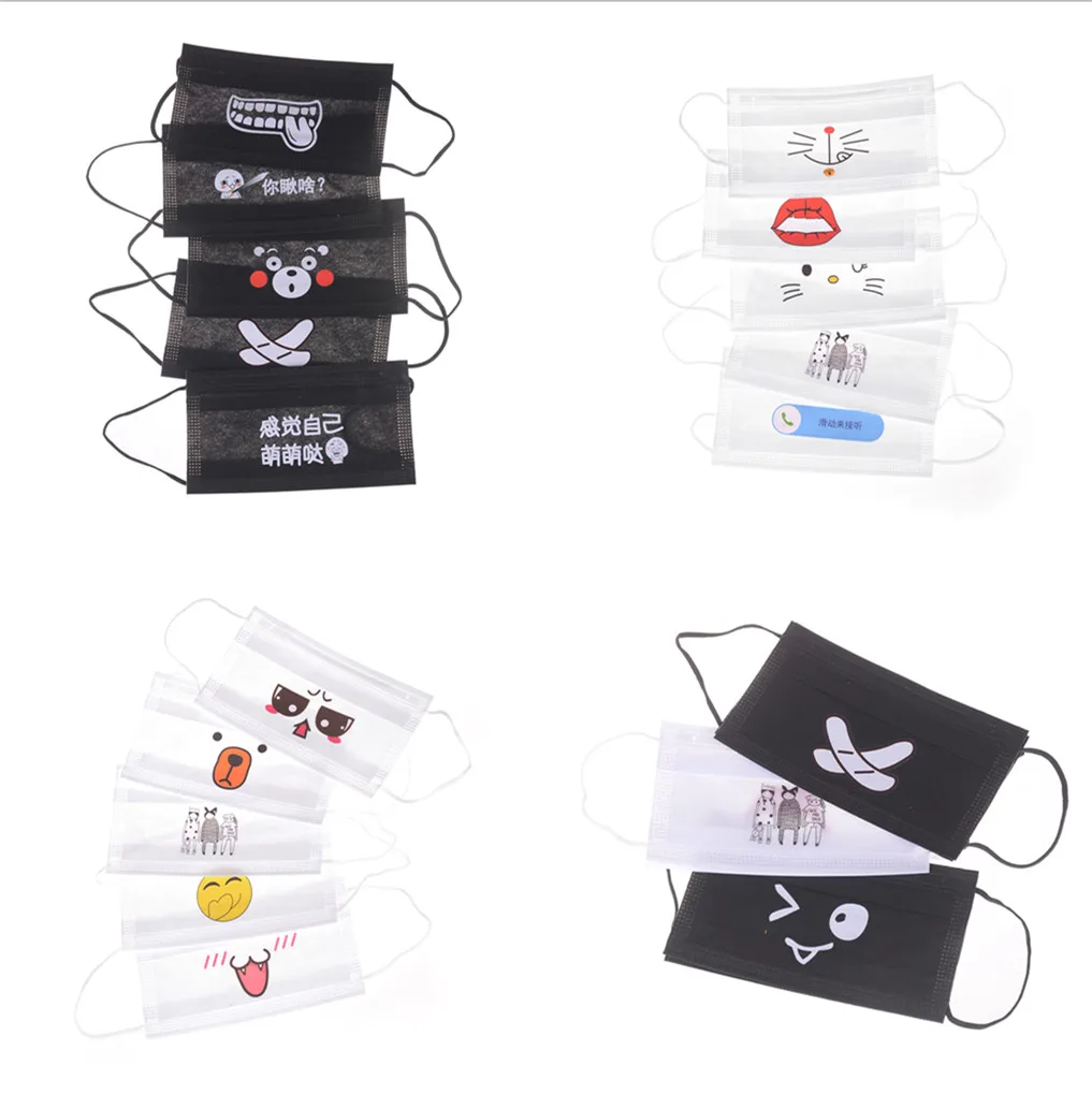 5Pcs Disposable Mouth Mask Cute Cartoon Non-woven Mouth-muffle Flu Face Medical Mask Anti-dust Windproof Masks
5Pcs Disposable Mouth Mask Cute Cartoon Non-woven Mouth-muffle Flu Face Medical Mask Anti-dust Windproof Masks