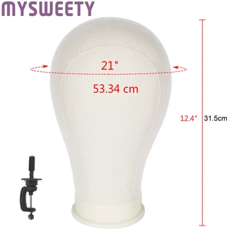 21" Canvas Block Head For Hair Extension Lace Wigs Display Styling Mannequin Manikin Head Wig Stand With Clamp Holder
21" Canvas Block Head For Hair Extension Lace Wigs Display Styling Mannequin Manikin Head Wig Stand With Clamp Holder