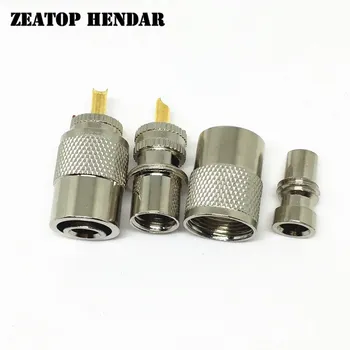 100Pcs RF Coax Gold Pin UHF PL-259 Male Solder RF Connector Plug for RG8 RG213 RG165 Coaxial Cable Adapter Plug
100Pcs RF Coax Gold Pin UHF PL-259 Male Solder RF Connector Plug for RG8 RG213 RG165 Coaxial Cable Adapter Plug