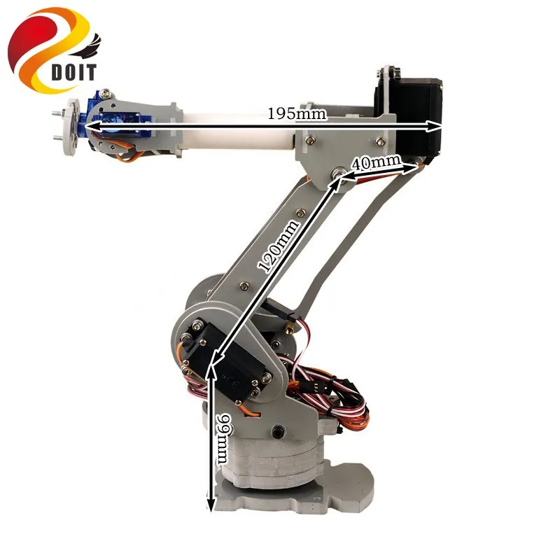 6 DoF Robotic Arm Model Motor Servo CNC All Metal Robot Arm Structure Servos Industrial Robot DIY RC Toy 
6 DoF Robotic Arm Model Motor Servo CNC All Metal Robot Arm Structure Servos Industrial Robot DIY RC Toy