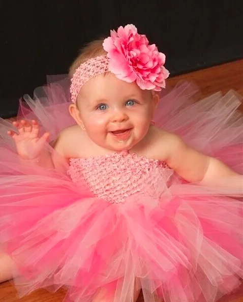 Hot Baby Dress Infant Girls Crochet Tutu 1Layer Tulle Ballet Dress with Flower and Headband Newborn Birthday Party Dress Clothes
Hot Baby Dress Infant Girls Crochet Tutu 1Layer Tulle Ballet Dress with Flower and Headband Newborn Birthday Party Dress Clothes