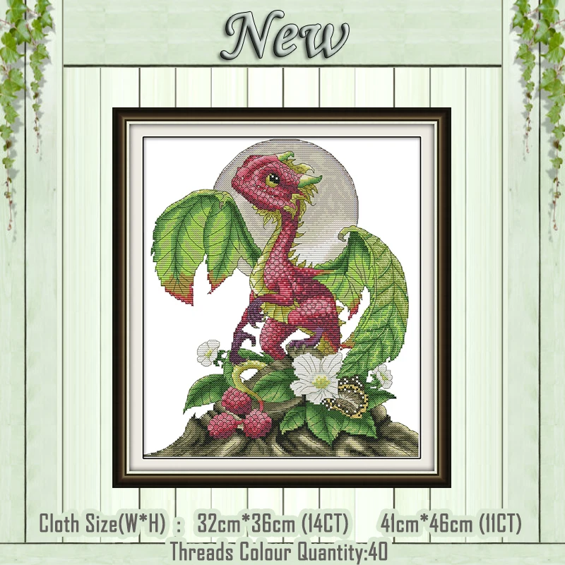 Raspberry dragon cartoon animal painting counted printed on the canvas DMC 11CT 14CT kits Cross Stitch embroidery needlework Set
Raspberry dragon cartoon animal painting counted printed on the canvas DMC 11CT 14CT kits Cross Stitch embroidery needlework Set