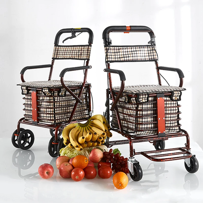 Old man trolley travel can take a walker light folding shopping cart four rounds old portable shopping home car
Old man trolley travel can take a walker light folding shopping cart four rounds old portable shopping home car