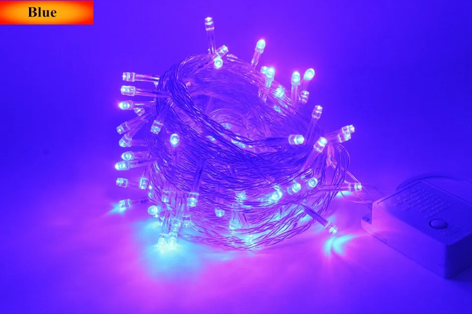 Guirlande lumineuse 100LED 10M noël/mariage/fête décoration lumières guirlande AC 110V 220V extérieur LED étanche lampe 9 couleurs LED Guirlande lumineuse 100LED 10M noël/mariage/fête décoration lumières guirlande AC 110V 220V extérieur LED étanche lampe 9 couleurs LED