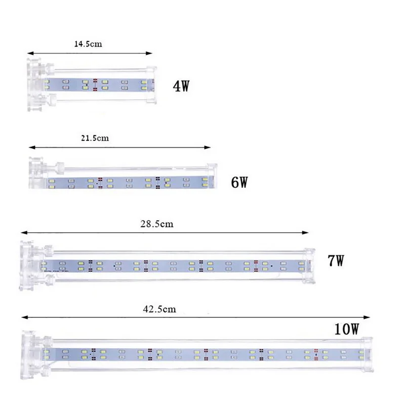 

4/6/7/10W Aquarium LED Bar Light Waterproof Fish Tank Light Underwater Lamp Aquariums Decor Lighting