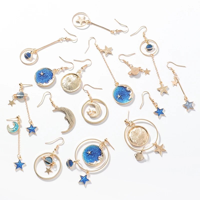 TANGDOGE Design 2019 Starry sky Earrings Blue Star Moon Series Dripping Material Long Earing for Women Girl Female H9431
TANGDOGE Design 2019 Starry sky Earrings Blue Star Moon Series Dripping Material Long Earing for Women Girl Female H9431
