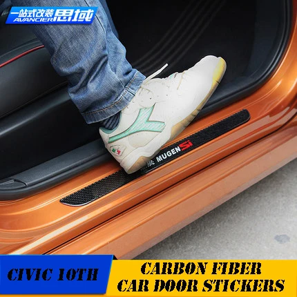 Car Modification 4PCS Carbon Fiber Interior Car Automobile Door Pedal Protection Stickers For 10th HONDA Civic Accessories
Car Modification 4PCS Carbon Fiber Interior Car Automobile Door Pedal Protection Stickers For 10th HONDA Civic Accessories