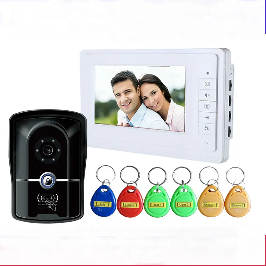 YobangSecurity 7" Wired Video Door Phone Doorbell Door Chime Intercom Entry System Kit with 1 Camera 1 Monitor Unlock RFID card
YobangSecurity 7" Wired Video Door Phone Doorbell Door Chime Intercom Entry System Kit with 1 Camera 1 Monitor Unlock RFID card
