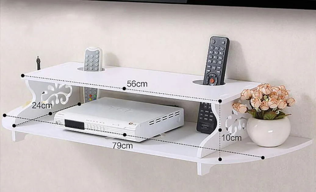 Wall Rack Router Shelf Hollow Digital TV Set Top Box Bracket Shelf Router Wall Mount Double Rack Organizer Perchero Cabideiro
Wall Rack Router Shelf Hollow Digital TV Set Top Box Bracket Shelf Router Wall Mount Double Rack Organizer Perchero Cabideiro