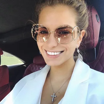 2017 New Oversized Gradient Round Sunglasses Women Men Fashion Brand Designer Vintage Clear Glasses Girl Female Big Frame Shades
2017 New Oversized Gradient Round Sunglasses Women Men Fashion Brand Designer Vintage Clear Glasses Girl Female Big Frame Shades