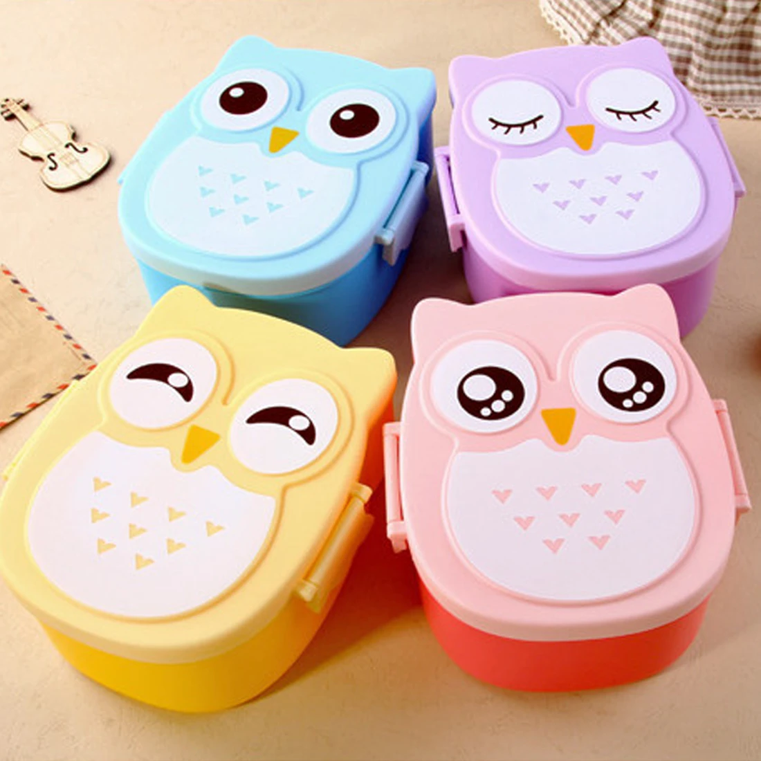 Cute 2 Layer Cartoon Owl Lunchbox Bento storage for rice Fruit Storage Microwave Plastic Storage box Cutlery Set Fiambrera
Cute 2 Layer Cartoon Owl Lunchbox Bento storage for rice Fruit Storage Microwave Plastic Storage box Cutlery Set Fiambrera
