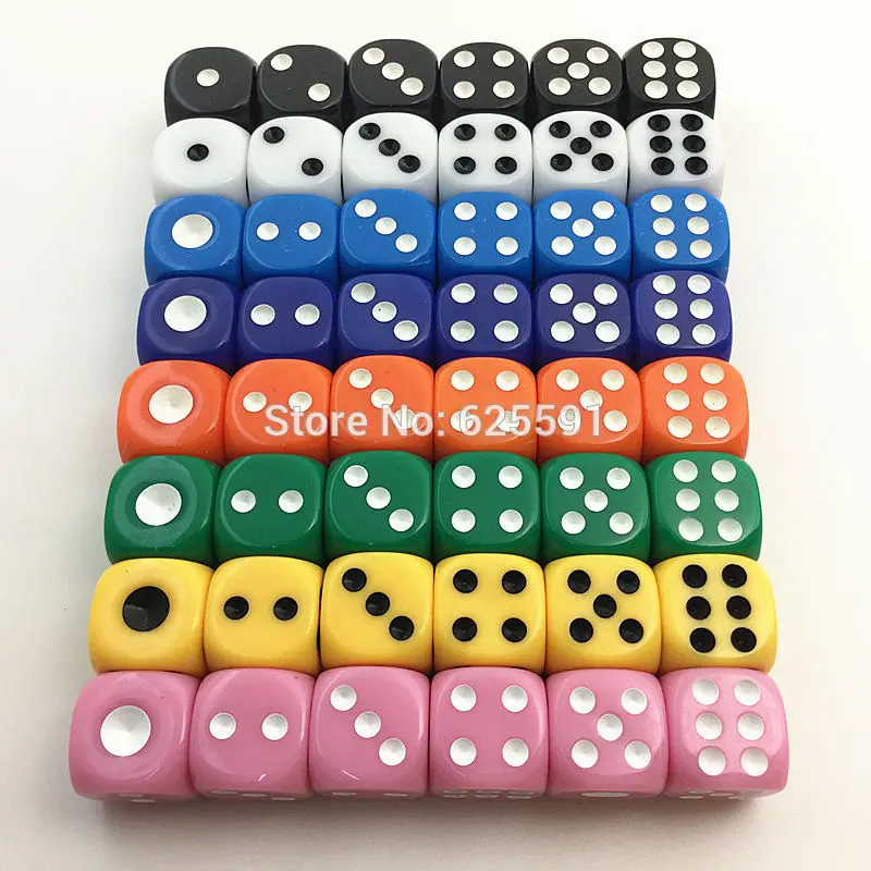 Top Quality 14*14*14mm 6 Colors Casino D6 Dice with Standard Dots, Novelty for Entertainment Portable for Board Game.
Top Quality 14*14*14mm 6 Colors Casino D6 Dice with Standard Dots, Novelty for Entertainment Portable for Board Game.