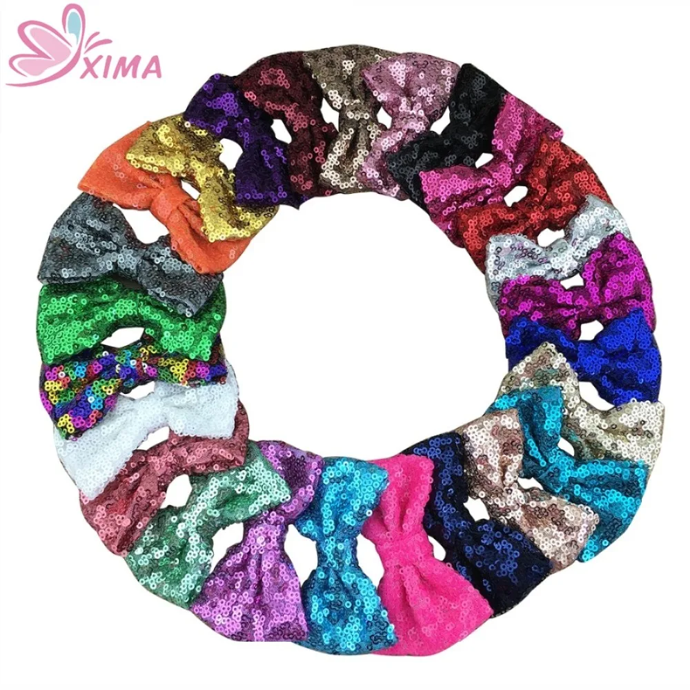 XIMA 25pcs/lot 3inch Sequin Hair Bows for Hair Clip Girls Hair Alligator Hairgrips Kids Handmade Hair Accessories
XIMA 25pcs/lot 3inch Sequin Hair Bows for Hair Clip Girls Hair Alligator Hairgrips Kids Handmade Hair Accessories