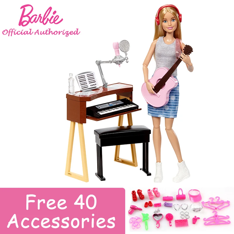Original Barbie Pretty Girl Doll Toy Little Musican Playing the Piano and Guitarra Beautiful Barbie Toy Free Pose For Girl FCP73
Original Barbie Pretty Girl Doll Toy Little Musican Playing the Piano and Guitarra Beautiful Barbie Toy Free Pose For Girl FCP73