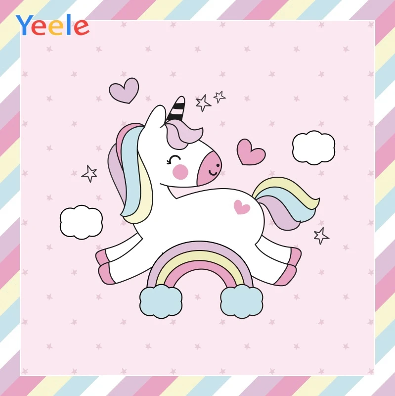 Yeele Stars Unicorn Clouds Stripe Pink Baby Birthday Photography Backgrounds Customized Photographic Backdrops for Photo Studio
Yeele Stars Unicorn Clouds Stripe Pink Baby Birthday Photography Backgrounds Customized Photographic Backdrops for Photo Studio