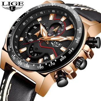 Mens Watches LIGE Fashion Waterproof Sports Watch Mens Top Brand Luxury Large Dial Casual Leather Quartz Watch Relogio Masculino
Mens Watches LIGE Fashion Waterproof Sports Watch Mens Top Brand Luxury Large Dial Casual Leather Quartz Watch Relogio Masculino