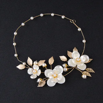 Korean bride handmade pearl flower hair ribbon bride headband accessories factory direct
Korean bride handmade pearl flower hair ribbon bride headband accessories factory direct