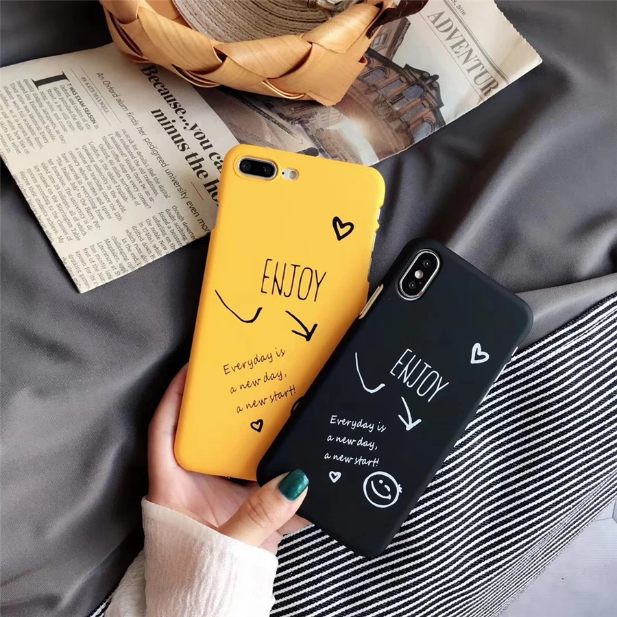 Lovely Cartoon Letter Phone Case For iphone 6 6S 7 8 Plus Case Fashion Hard PC Frosted Back Cover For iphone X Cases Yellow Capa
Lovely Cartoon Letter Phone Case For iphone 6 6S 7 8 Plus Case Fashion Hard PC Frosted Back Cover For iphone X Cases Yellow Capa