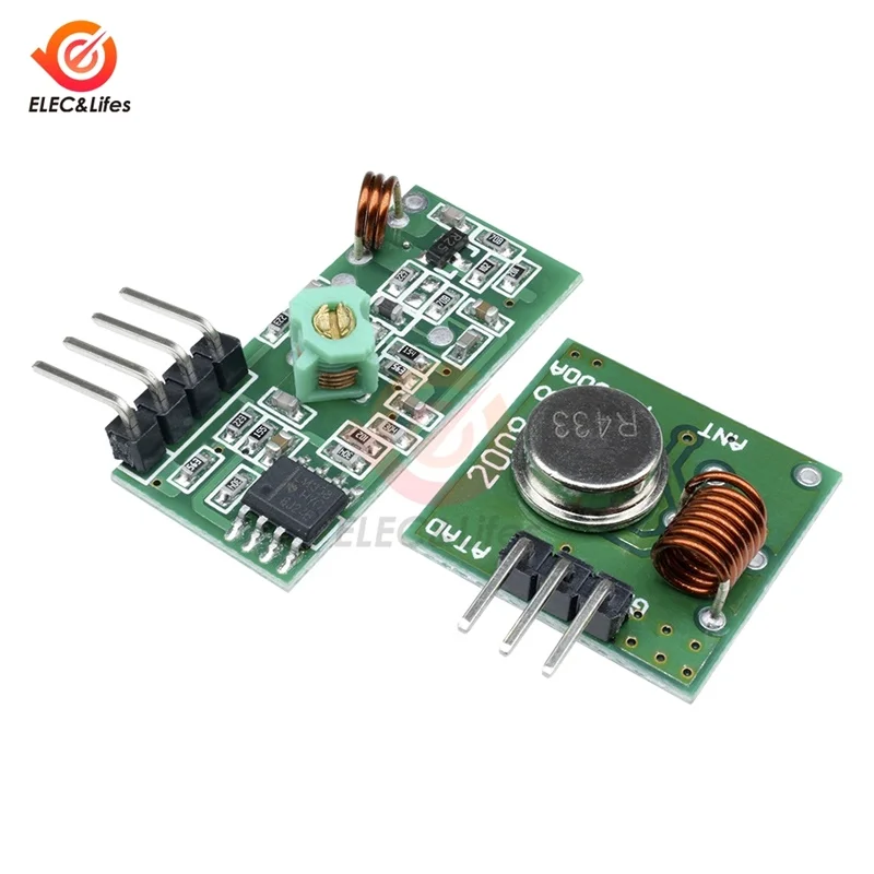 

433 Mhz RF Transmitter and Receiver Module Link Kit for ARM/MCU WL DIY 315MHZ/433MHZ Wireless Remote Control for arduino Diy Kit