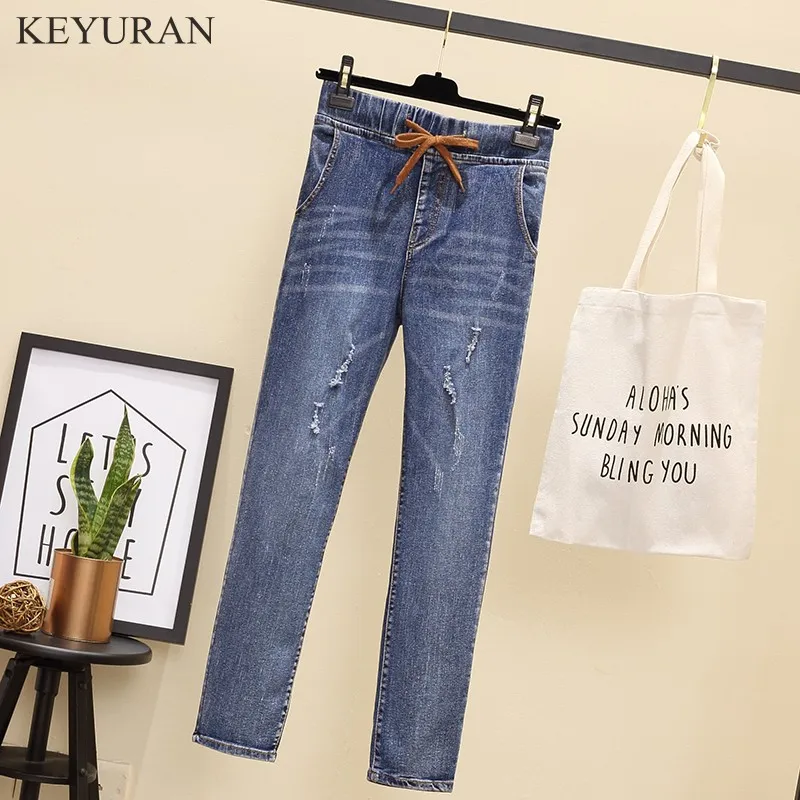 2019 Women Elastic Waist Casual Jeans Women High Waist Blue Pencil Denim Pants Female Thin Skinny Harem Jeans L2852
2019 Women Elastic Waist Casual Jeans Women High Waist Blue Pencil Denim Pants Female Thin Skinny Harem Jeans L2852