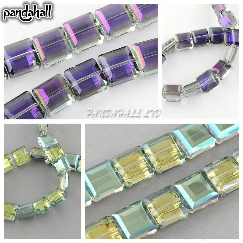 Transparent Half Plated Faceted Glass Beads Strands, Square, 13x13x7.5mm, Hole: 2mm; about 40pcs/strand, 19.6"
Transparent Half Plated Faceted Glass Beads Strands, Square, 13x13x7.5mm, Hole: 2mm; about 40pcs/strand, 19.6"