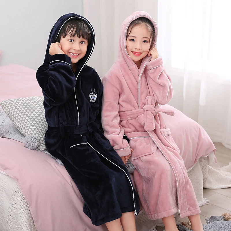 New Arrival Winter Bathrobe for Children Flannel Warm Lengthen Robe Thicken Hooded Dressing Gown Girl Boys Coral Velvet Pajamas
New Arrival Winter Bathrobe for Children Flannel Warm Lengthen Robe Thicken Hooded Dressing Gown Girl Boys Coral Velvet Pajamas