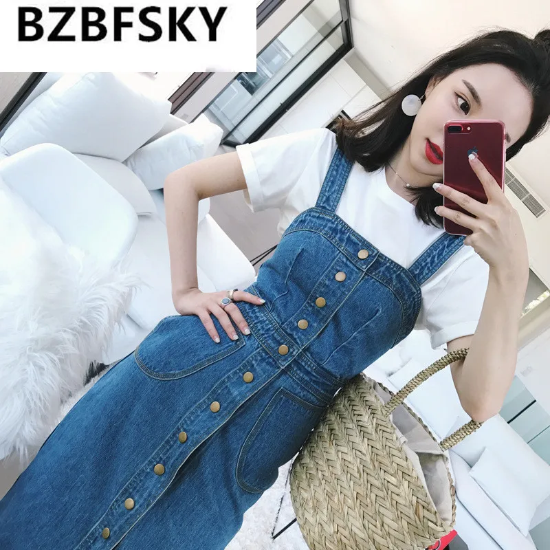 BZBFSKY2019 Summer Autumn Women Denim Dress Sundress Sarafan Overalls Dress Vintage Blue Sexy Bodycon Female Jeans Dress
BZBFSKY2019 Summer Autumn Women Denim Dress Sundress Sarafan Overalls Dress Vintage Blue Sexy Bodycon Female Jeans Dress