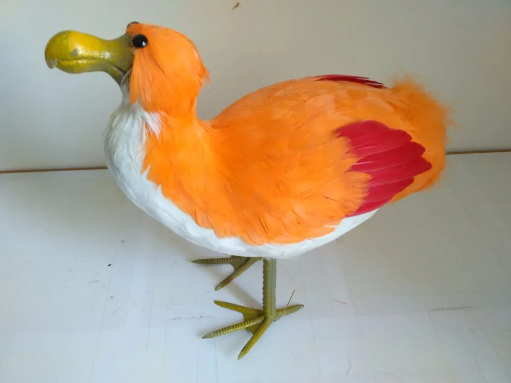 foam&feathers Raphus cucullatus ,30cm orange feathers Dodo bird model handicraft home garden decoration gift p0300
foam&feathers Raphus cucullatus ,30cm orange feathers Dodo bird model handicraft home garden decoration gift p0300