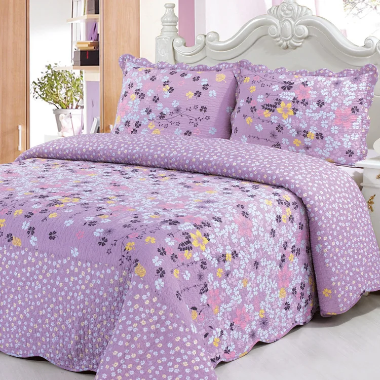 3Pcs 100%Cotton Soft Pink Violet Flowers Bedspread Queen Size, All Season Bedspread with Colorful Plaid Pillow shams Queen size
3Pcs 100%Cotton Soft Pink Violet Flowers Bedspread Queen Size, All Season Bedspread with Colorful Plaid Pillow shams Queen size