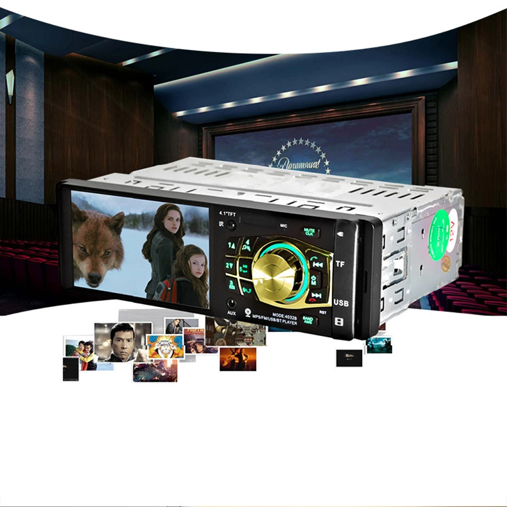 New Arrival High-quality 4.1 Inch HD TFT Screen Car Radio Stereo Bluetooth 1 din size Support Rear Camera SD/USBMP3/ MP4/MP5 Pla
New Arrival High-quality 4.1 Inch HD TFT Screen Car Radio Stereo Bluetooth 1 din size Support Rear Camera SD/USBMP3/ MP4/MP5 Pla