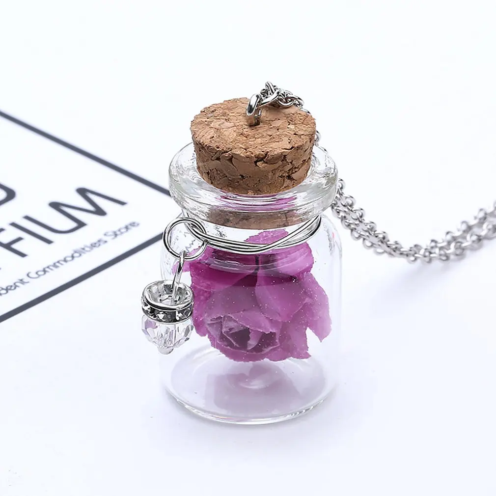 Romantic Luminous Glow In Dark Rose Flower Pendant Necklace Fluorescent Glass Wish Bottle Chain Choker Necklace Gift Jewelry
Romantic Luminous Glow In Dark Rose Flower Pendant Necklace Fluorescent Glass Wish Bottle Chain Choker Necklace Gift Jewelry