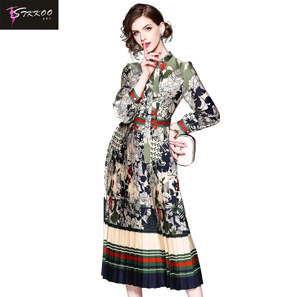 STKKOO K Europe and America Women Spring and Autumn Fashion Turn Down Collar Long Sleeve Printed Long Pleated Dress
STKKOO K Europe and America Women Spring and Autumn Fashion Turn Down Collar Long Sleeve Printed Long Pleated Dress