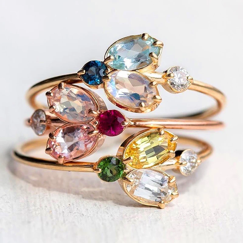 3 Pcs/set Women Fashion Engagement Crystal Leaf Geometric Flower Ring Set Bohemian Temperament Jewelry Accessories
3 Pcs/set Women Fashion Engagement Crystal Leaf Geometric Flower Ring Set Bohemian Temperament Jewelry Accessories