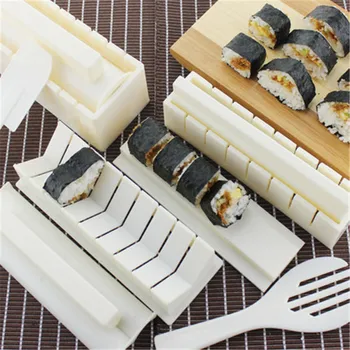 XMT-HOME 1set sushi maker mold kit and nori seaweed knife sushi roller set rolling mat rice roll making mould kitchen tools
XMT-HOME 1set sushi maker mold kit and nori seaweed knife sushi roller set rolling mat rice roll making mould kitchen tools