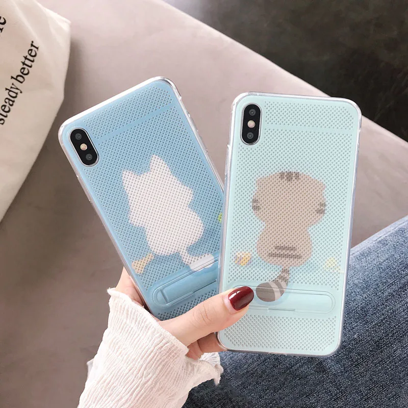 Cartoon Cat Animal Phone Case For iphone XS MAX XR X Case For iphone 6 6s 7 8 plus Vents Hole Soft Cover Fashion Kickstand Capas
Cartoon Cat Animal Phone Case For iphone XS MAX XR X Case For iphone 6 6s 7 8 plus Vents Hole Soft Cover Fashion Kickstand Capas