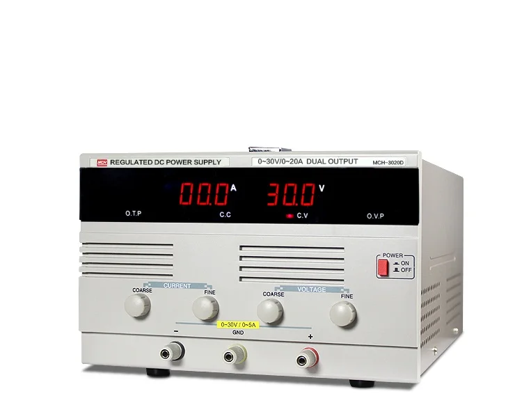 MCH-3030D adjustable DC power supply 30V30A battery overcharge test aging test MCH 3030D Laboratory power supply AC110V/AC220V 
MCH-3030D adjustable DC power supply 30V30A battery overcharge test aging test MCH 3030D Laboratory power supply AC110V/AC220V