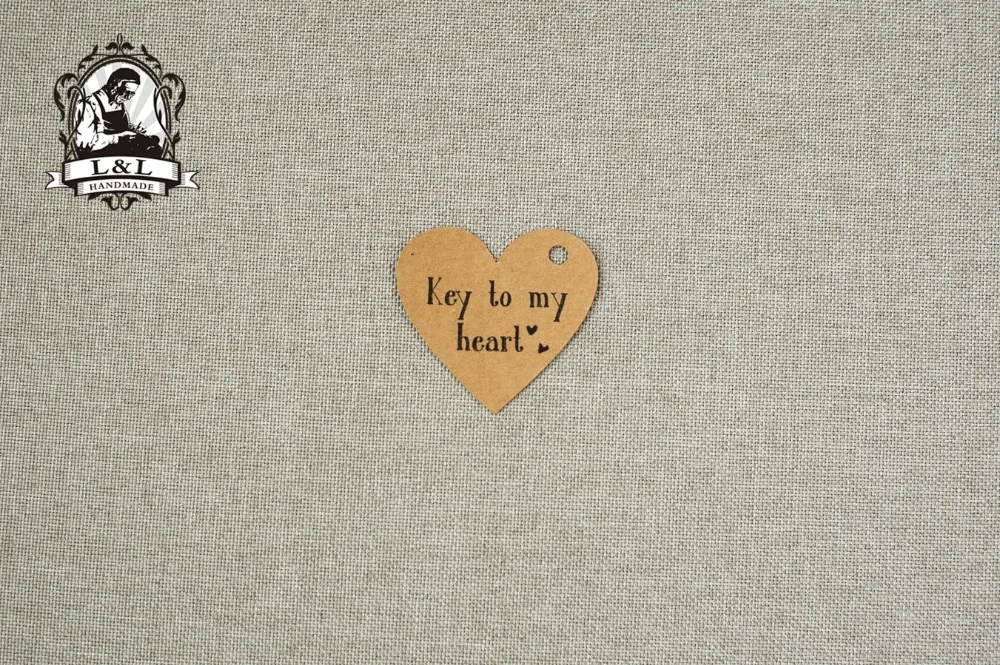 #9 200 pcs 5x4.637cm kraft/white paper label KEY TO MY HEART Heart shape label wedding favor tags Label customization
#9 200 pcs 5x4.637cm kraft/white paper label KEY TO MY HEART Heart shape label wedding favor tags Label customization